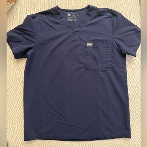 Figs Men's Navy Blue Scrub Top